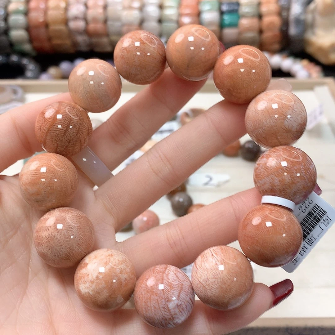 硅化珊瑚（珊瑚玉）手链未镶嵌小***?163