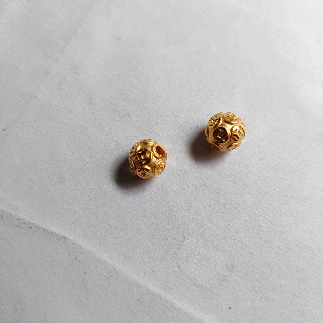 金元宝足金999貔貅珠子首饰