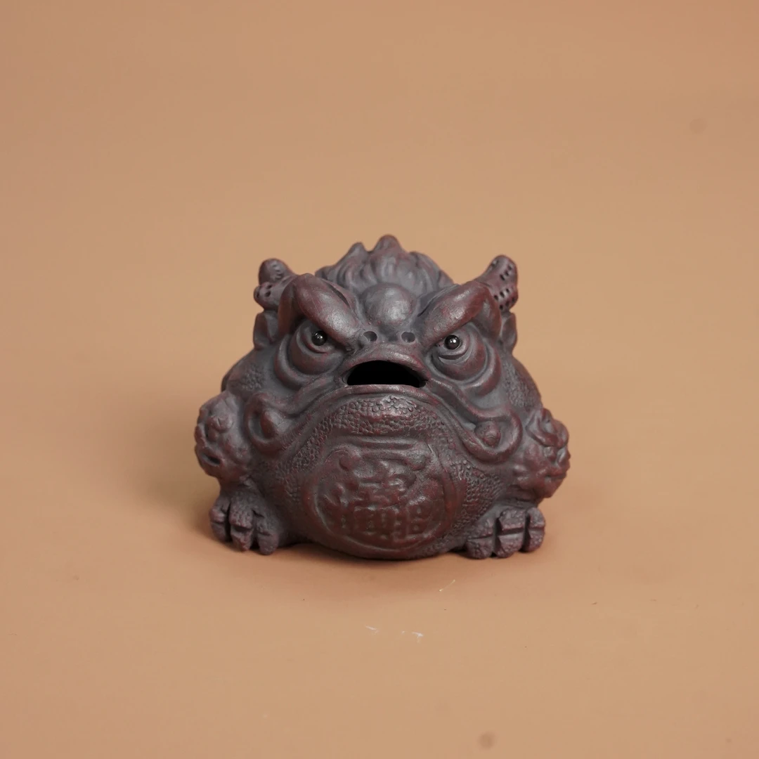 宜兴紫砂茶宠摆件蟾蜍