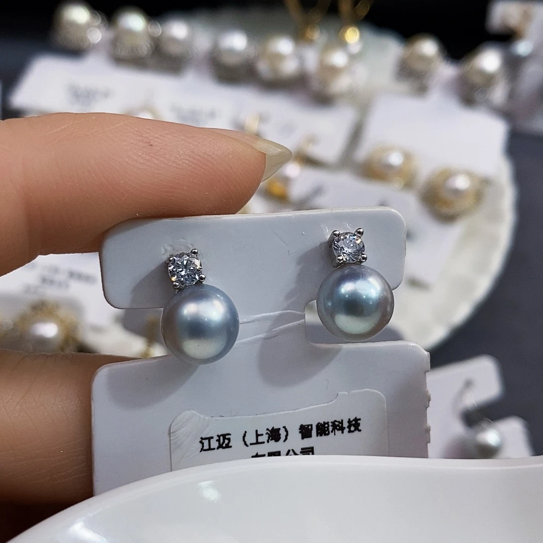 银S925镶嵌特价清库存真多麻8+海水珍珠设计师海水珍珠