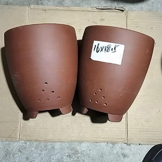 紫砂红泥三角两个