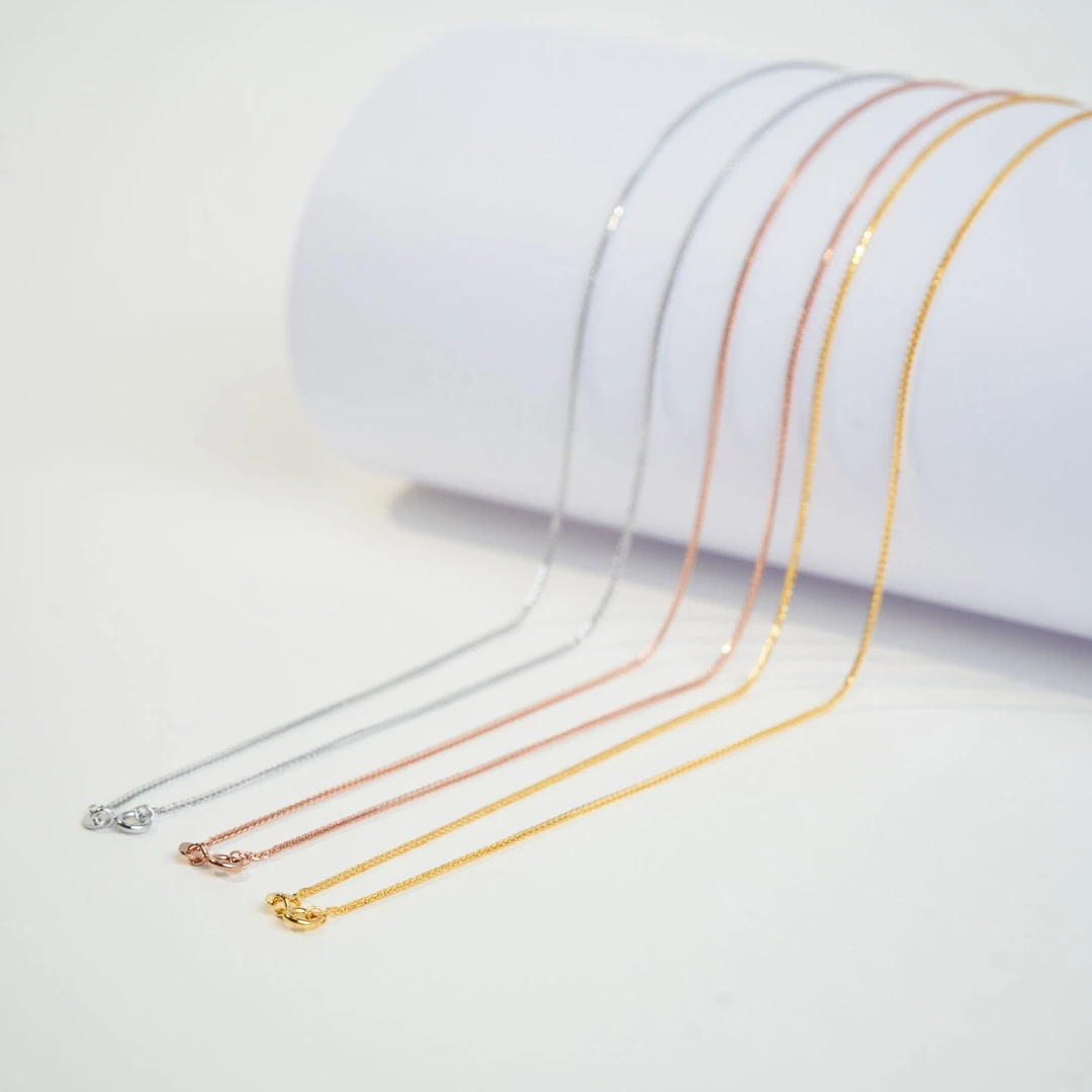 925银银制品 925银素款肖邦链项链加长款万能链女款首饰CAN690027