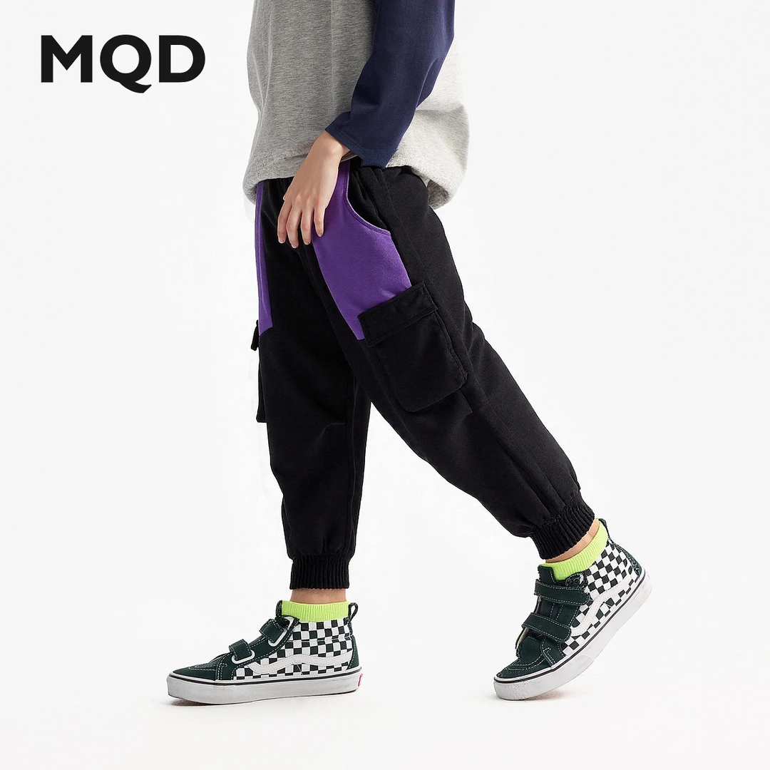 【环保天然】MQD童装男童拼接运动裤春秋儿童撞色卫裤945321603