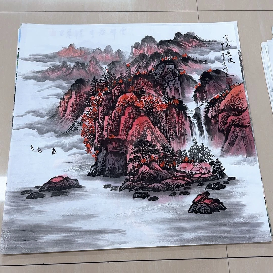 国画国画作品展。国画