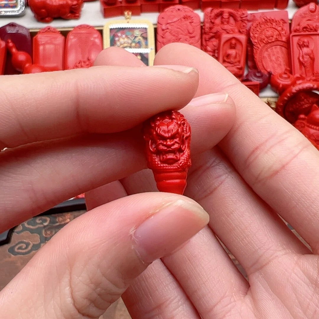 天然辰砂9.8龙形三通