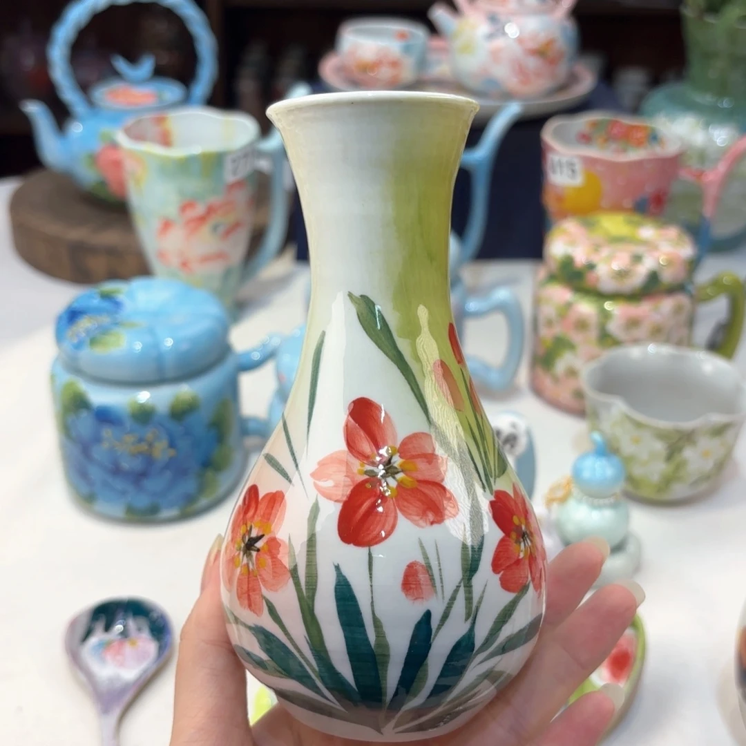 景德镇手绘高温釉下彩陶瓷茶具