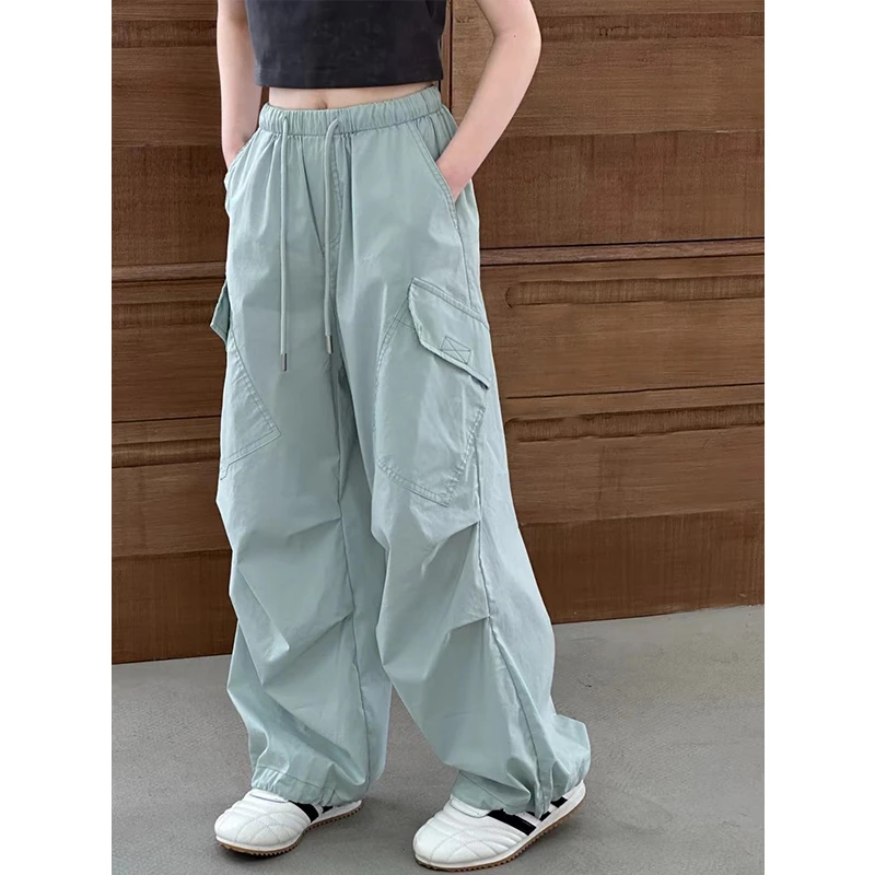 K28670超薄女童工装裤夏装2025新款儿童裤子时髦女大童休闲裤时尚