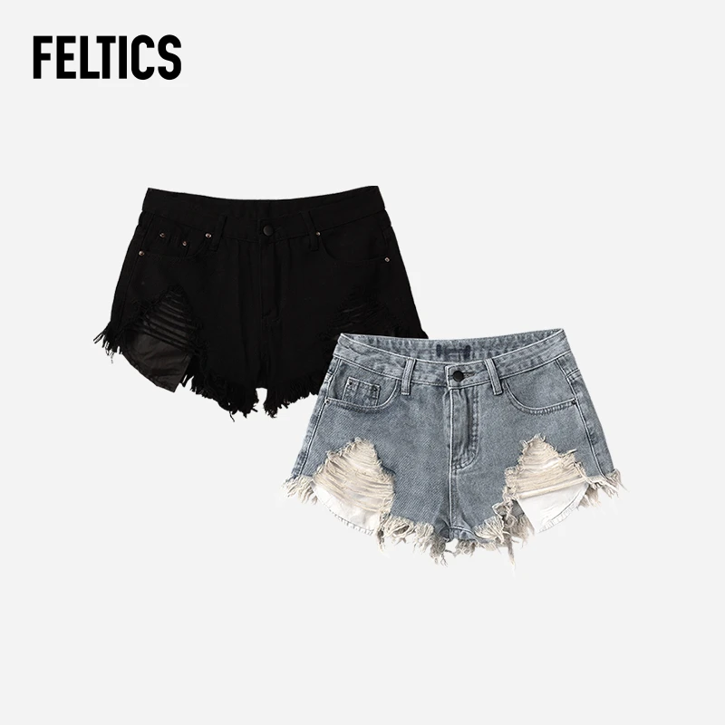 春夏时尚水洗牛仔短裤百搭显高显瘦