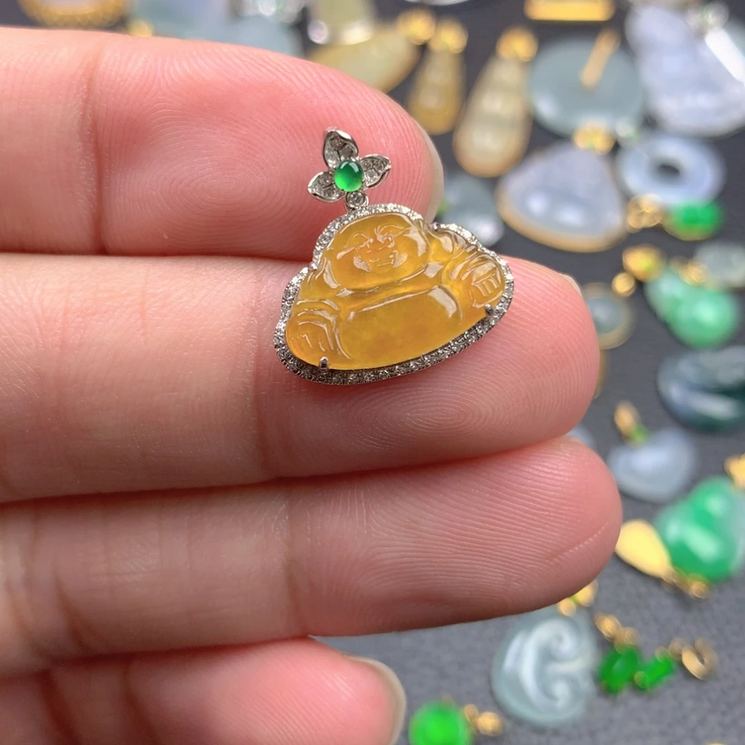 【闪购商品】颈饰18K金镶嵌翡翠高****服翡翠
