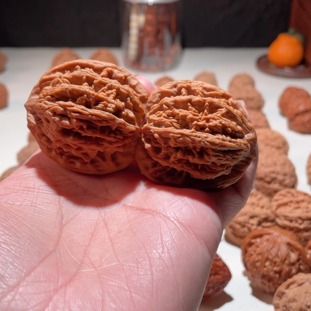 吊坠文玩核桃文玩核桃45麦穗虎头全品