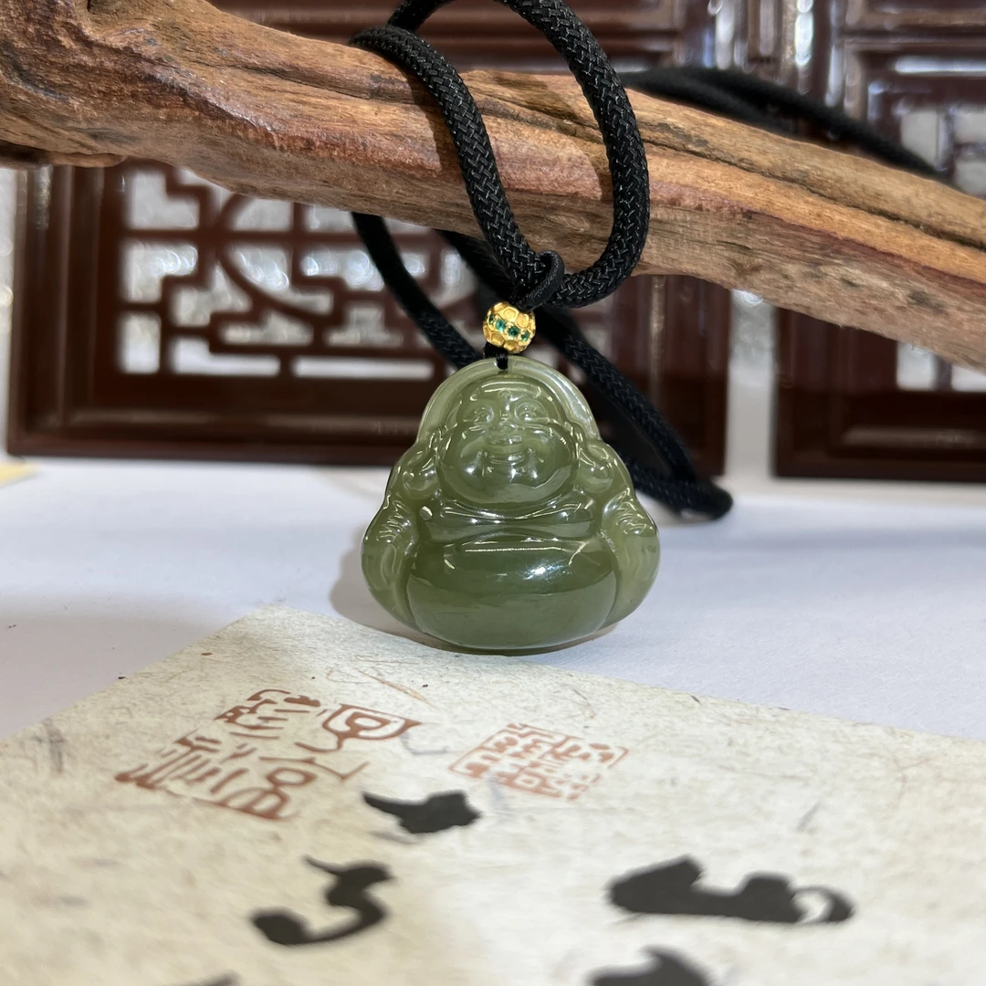 【壹方钰阁】天然和田玉青海佛公 约24*23*7mm（拍一发一多样性发货）