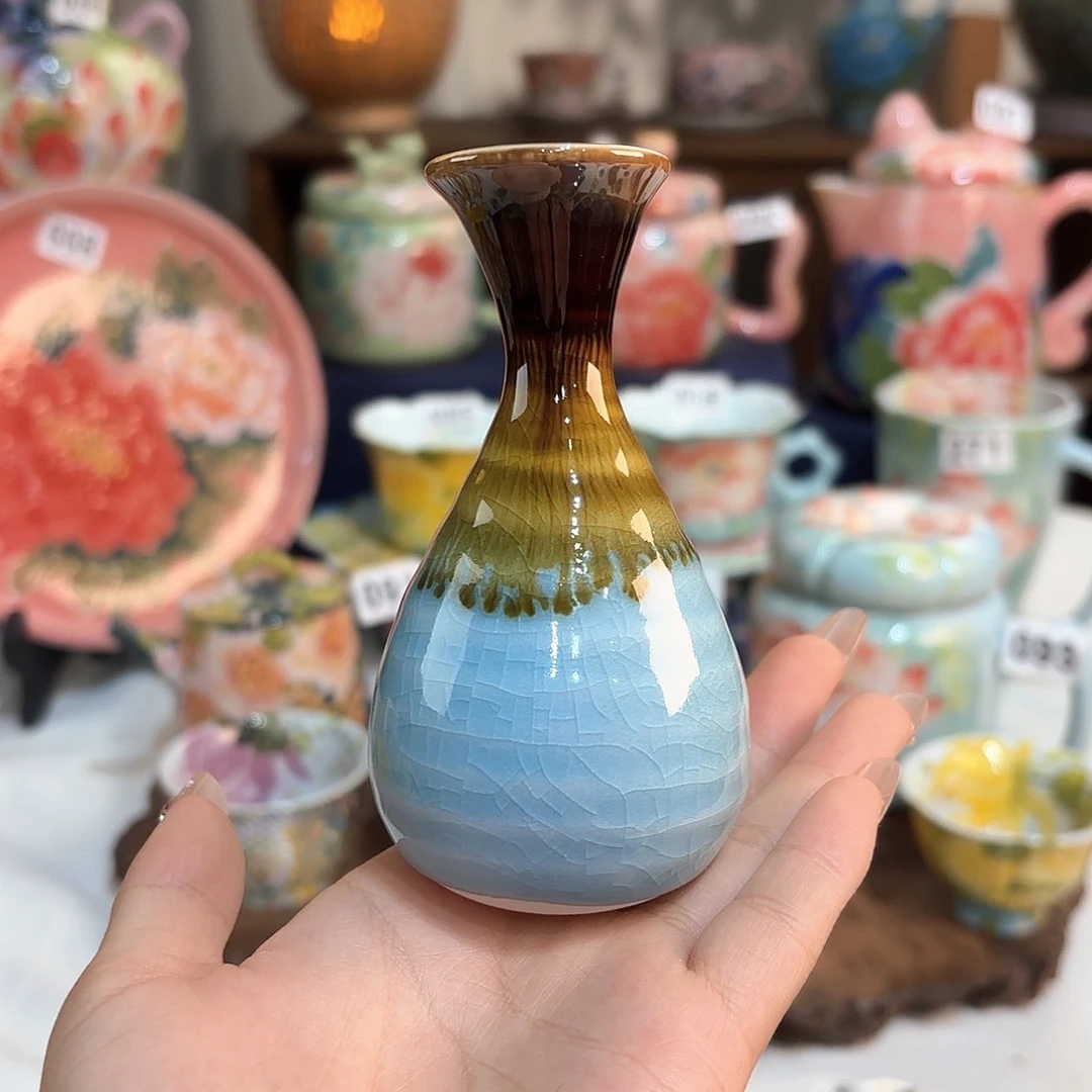 景德镇手绘高温釉下彩陶瓷茶具