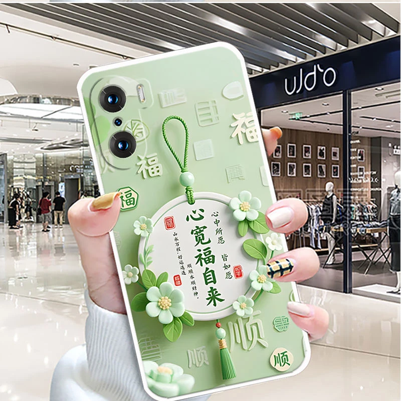 适用荣耀60pro手机壳TNA-AN00全包边软壳中国风男女新款硅胶防摔