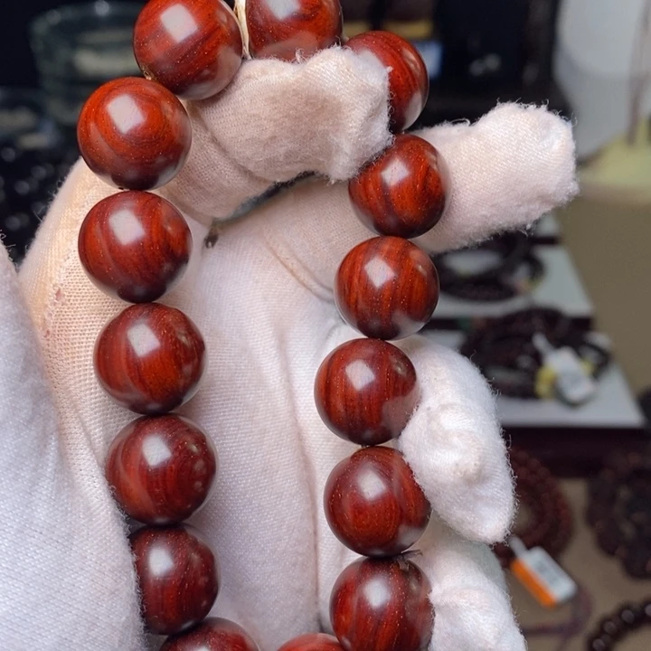 手串/手链小叶紫檀原汁原味1.5cm 顶泥