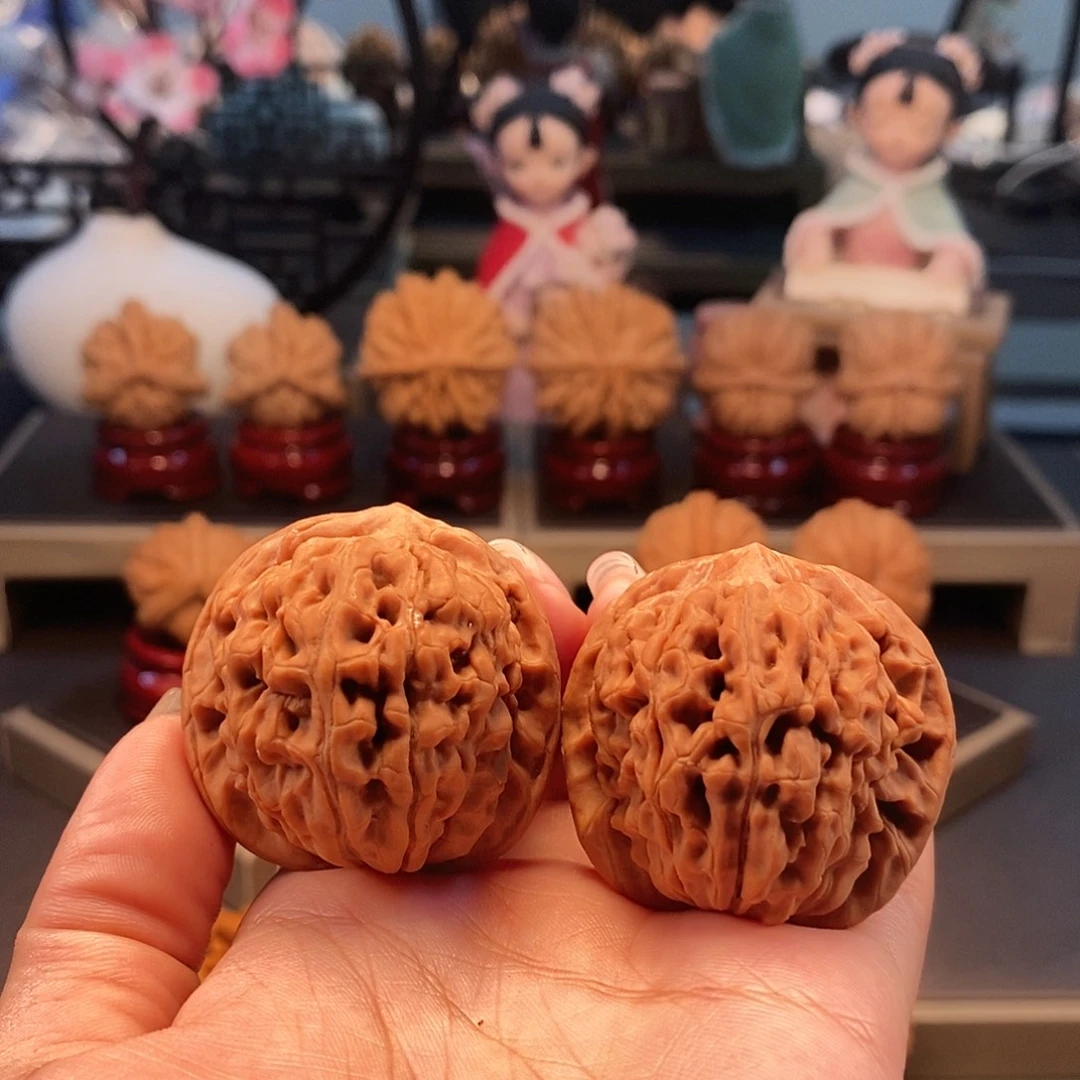 把件文玩核桃40莲花