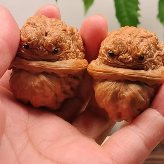 缘***去核桃把件蛤蟆头龙蟾