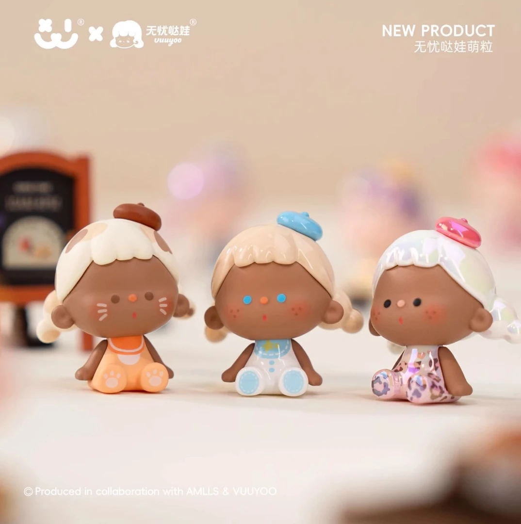 【拆盒】阿玛莉莉丝喜玩&Vuuyoo联名款无忧哒娃萌粒盲盒可爱摆件