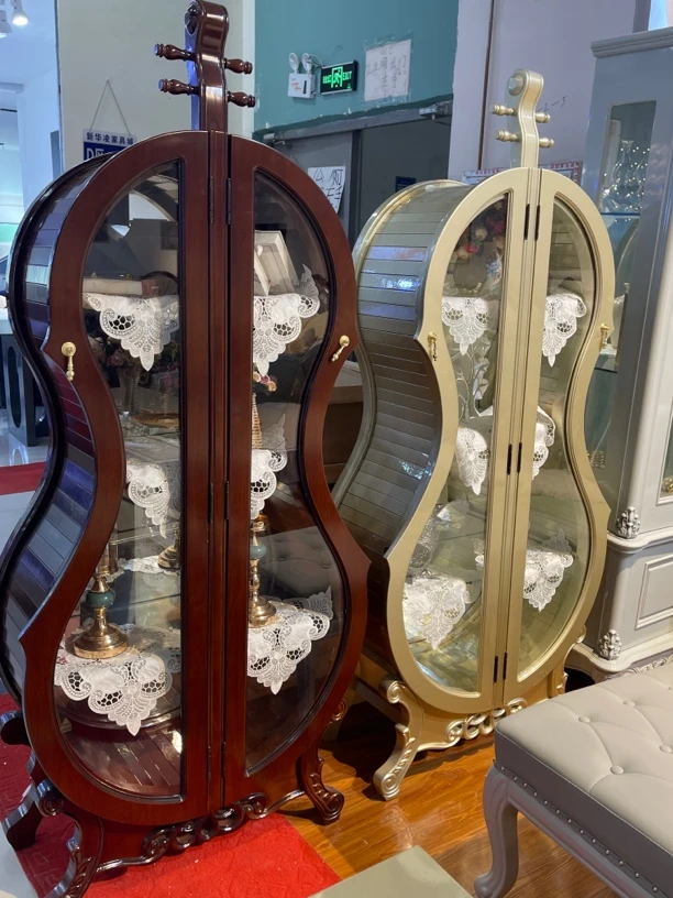 新款美式手工提琴酒柜展示架装饰品家用多功能玻璃工艺品酒架支架