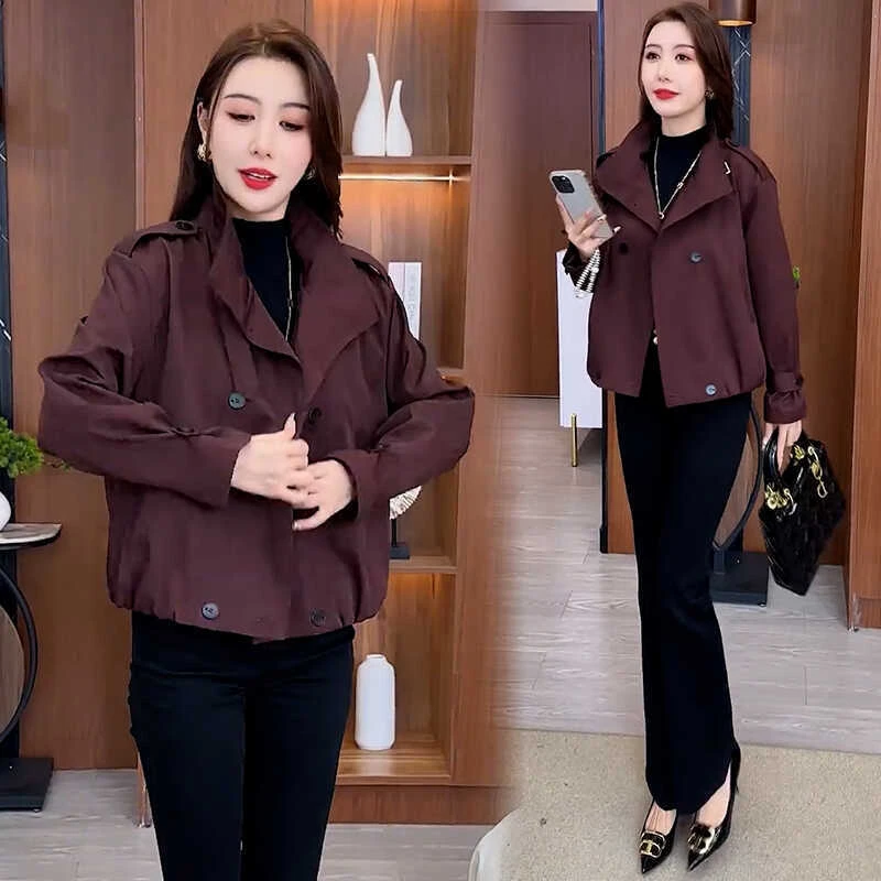 痞帅炸街风风衣短款外套女2025秋季新洋气显瘦小个子休闲百搭双排