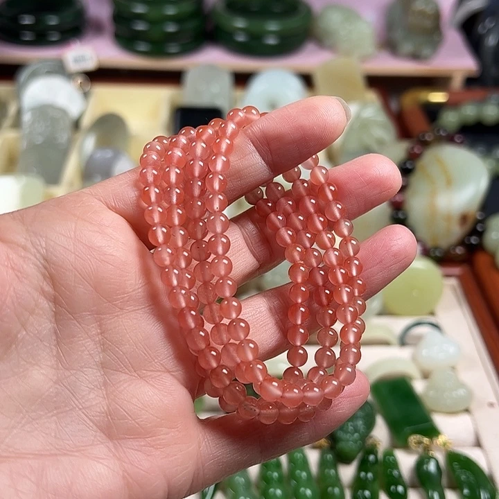 南红玛瑙合金手链