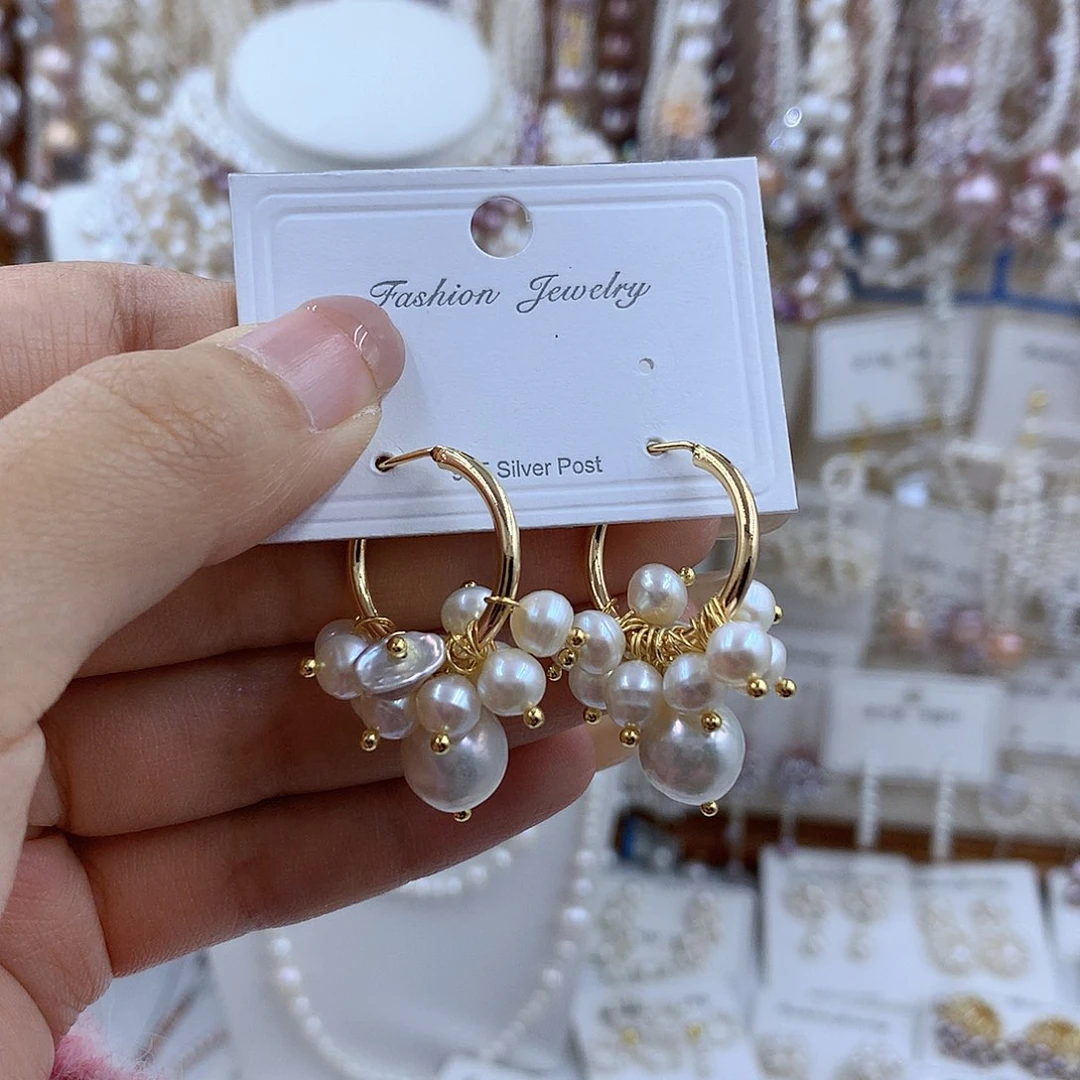 项链银S925镀金镶嵌淡水珍珠