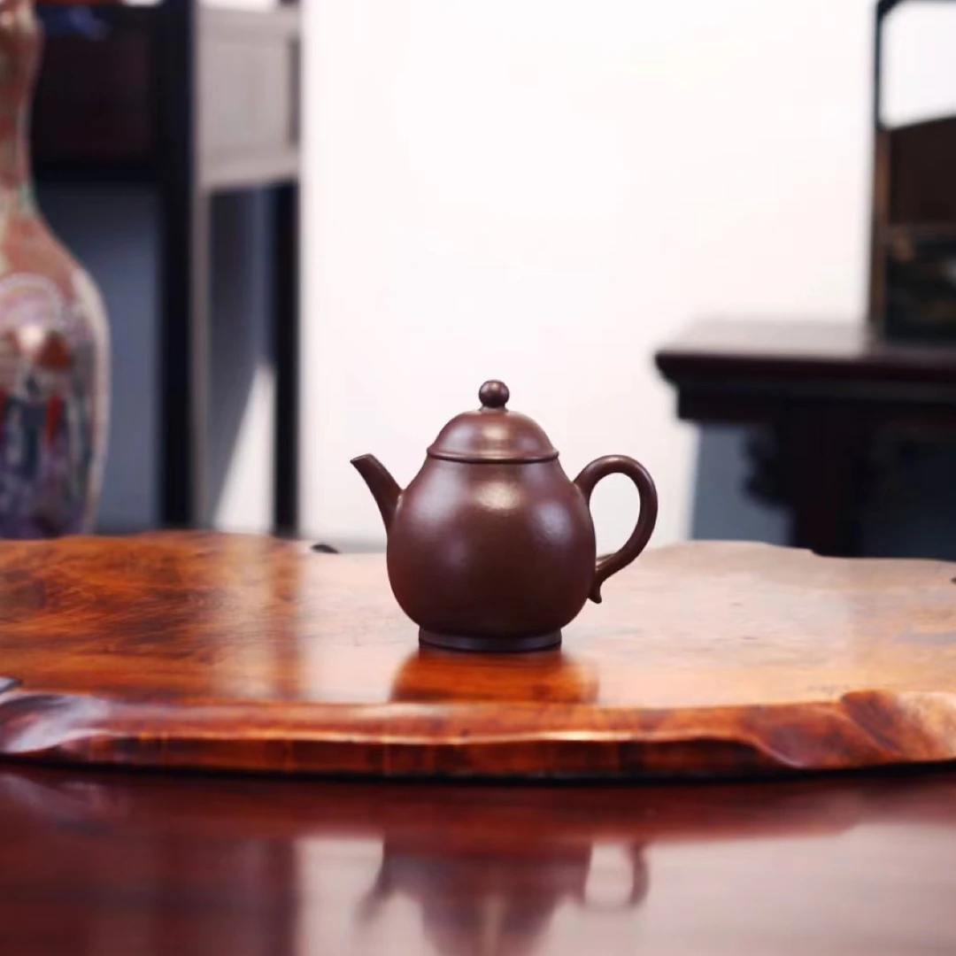 陈尊《孟臣贰式·高潘壶》 原矿紫泥180cc古法纯手工
