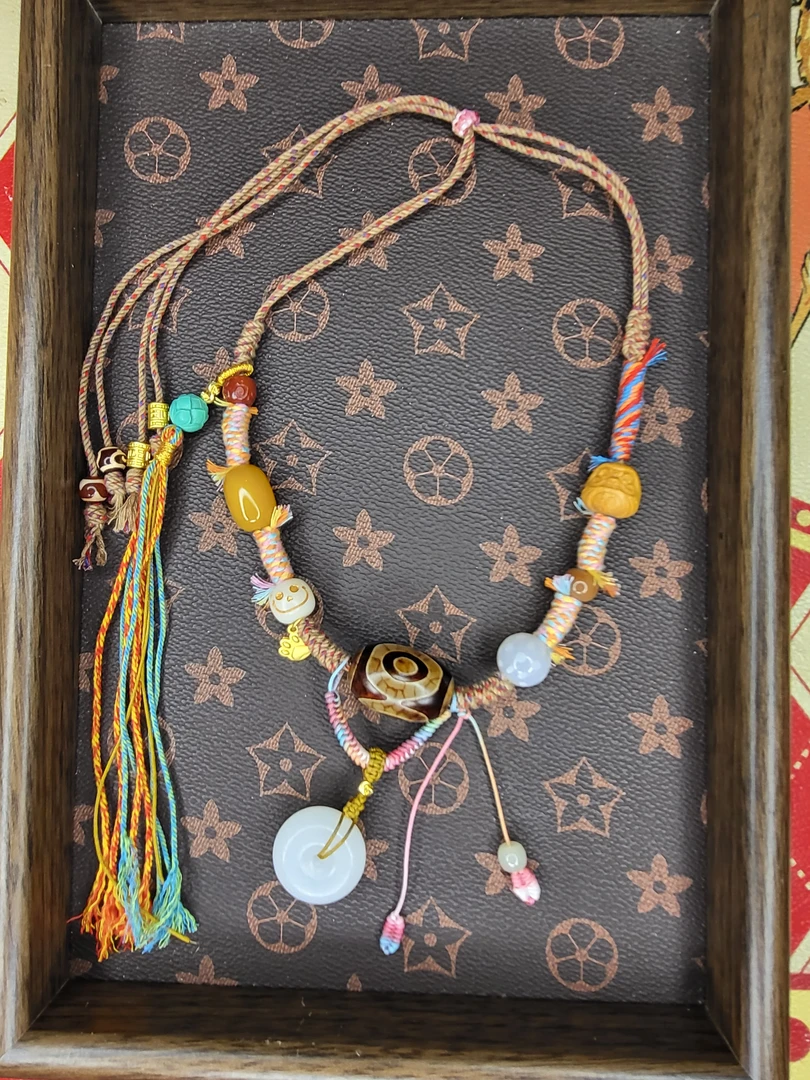 非金属棉绳项链 纯手工编织项链 手编藏式项链