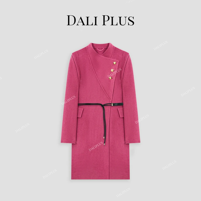 DALI PLUS【羊绒+细支羊毛】高奢气质三粒扣双面呢大衣-D4WD0040