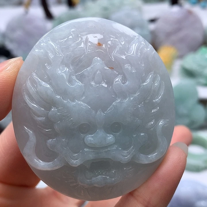 翡翠未镶嵌颈饰龙行天下福利卡厚11+