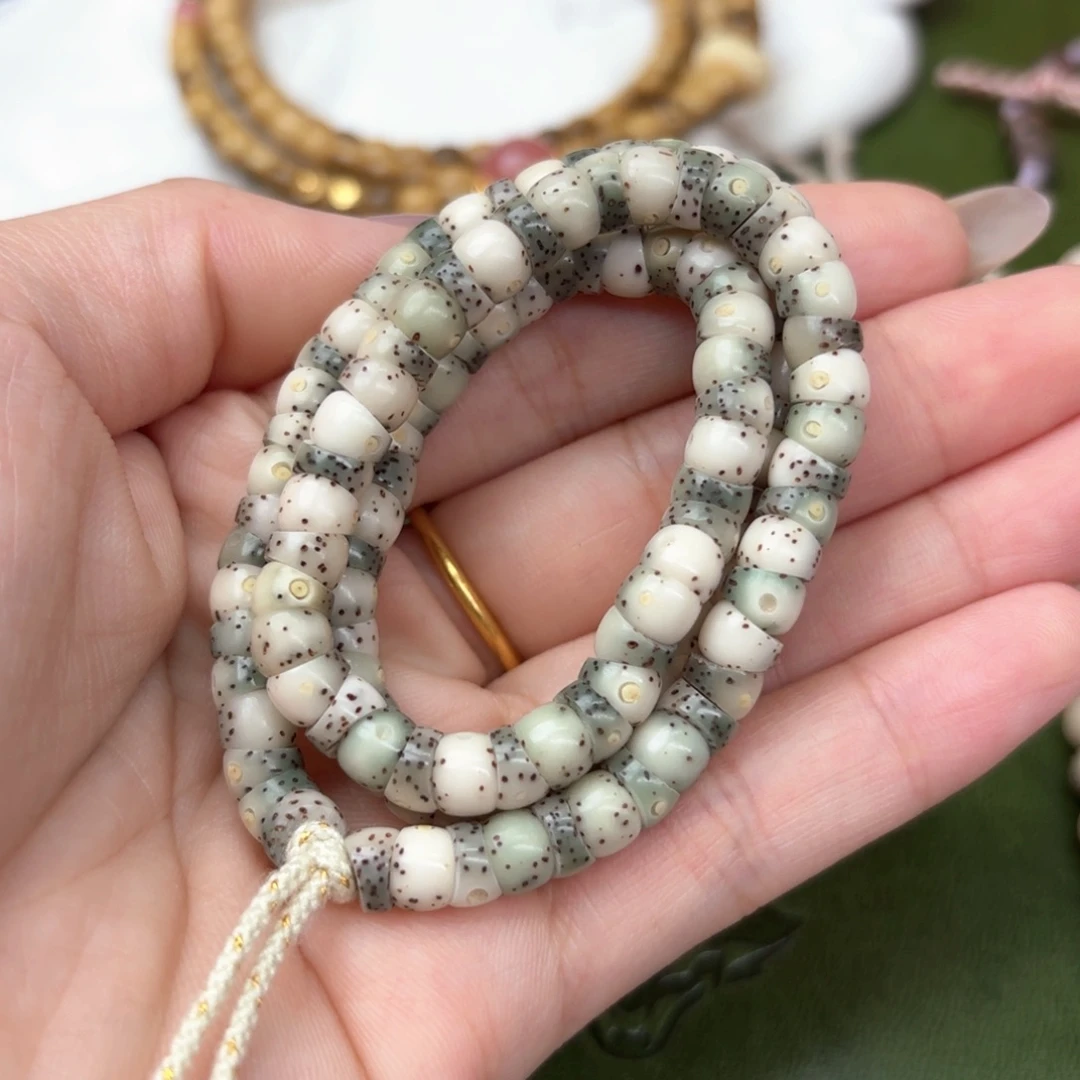 星月菩提手串6mm厚切大肠❗️小细星❗️绿冰个石玉料❗️