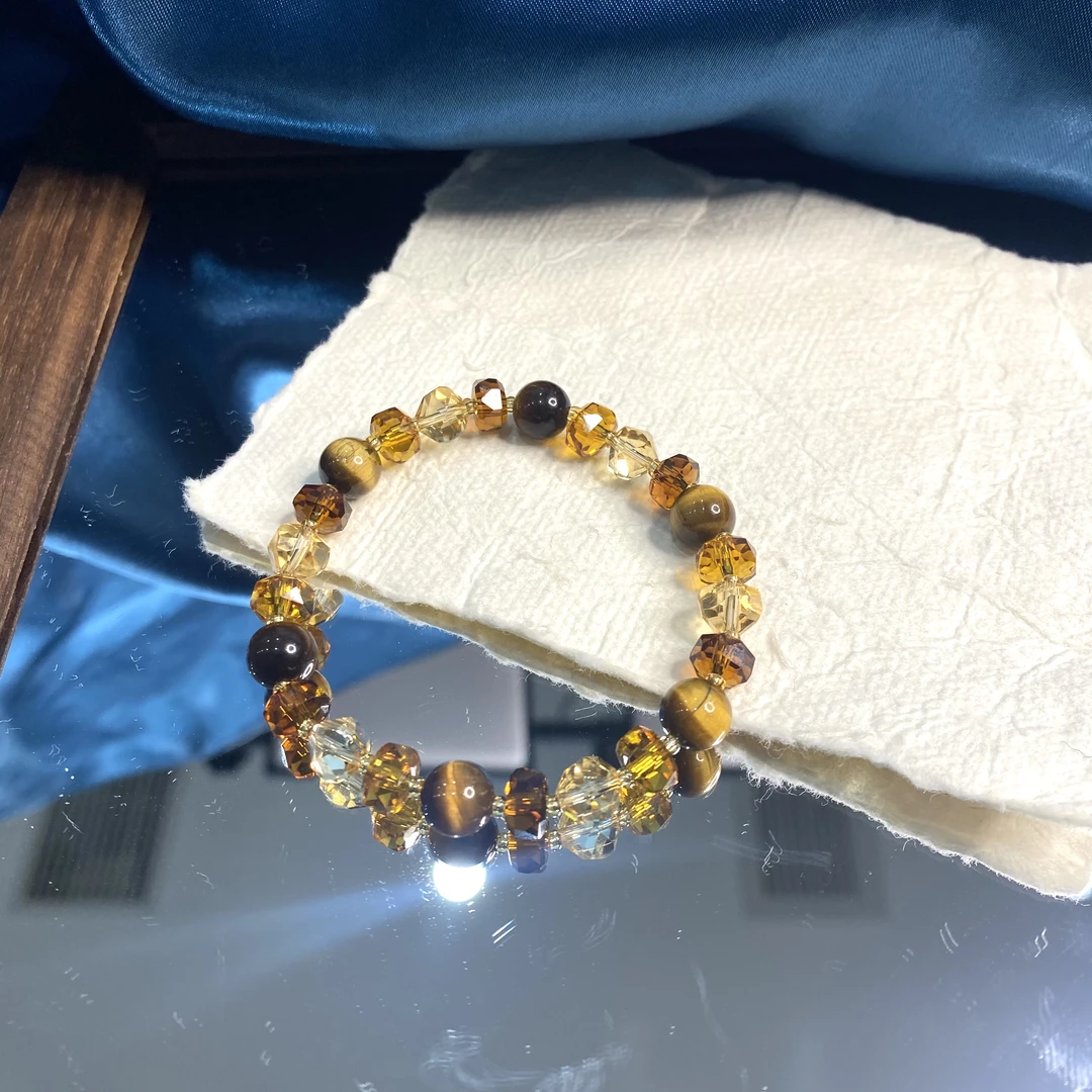 原创设计虎眼石女款小众精致百搭手链 多样性发一SL125