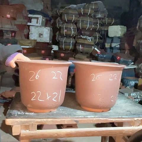 紫砂花盆大金钟盆一只
