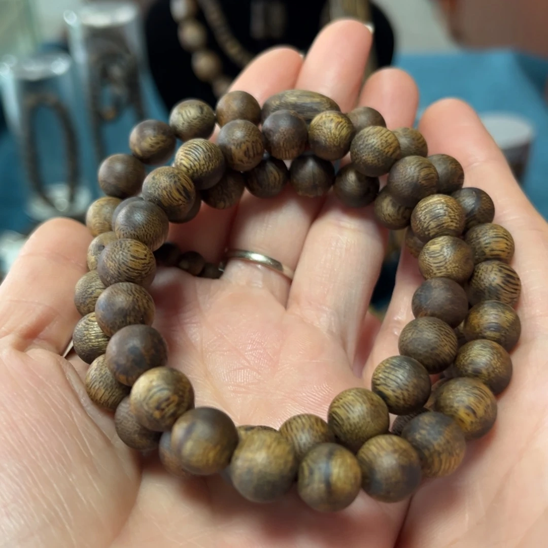 沉香手串张勺子三圈卡9-18克多样性发货一条