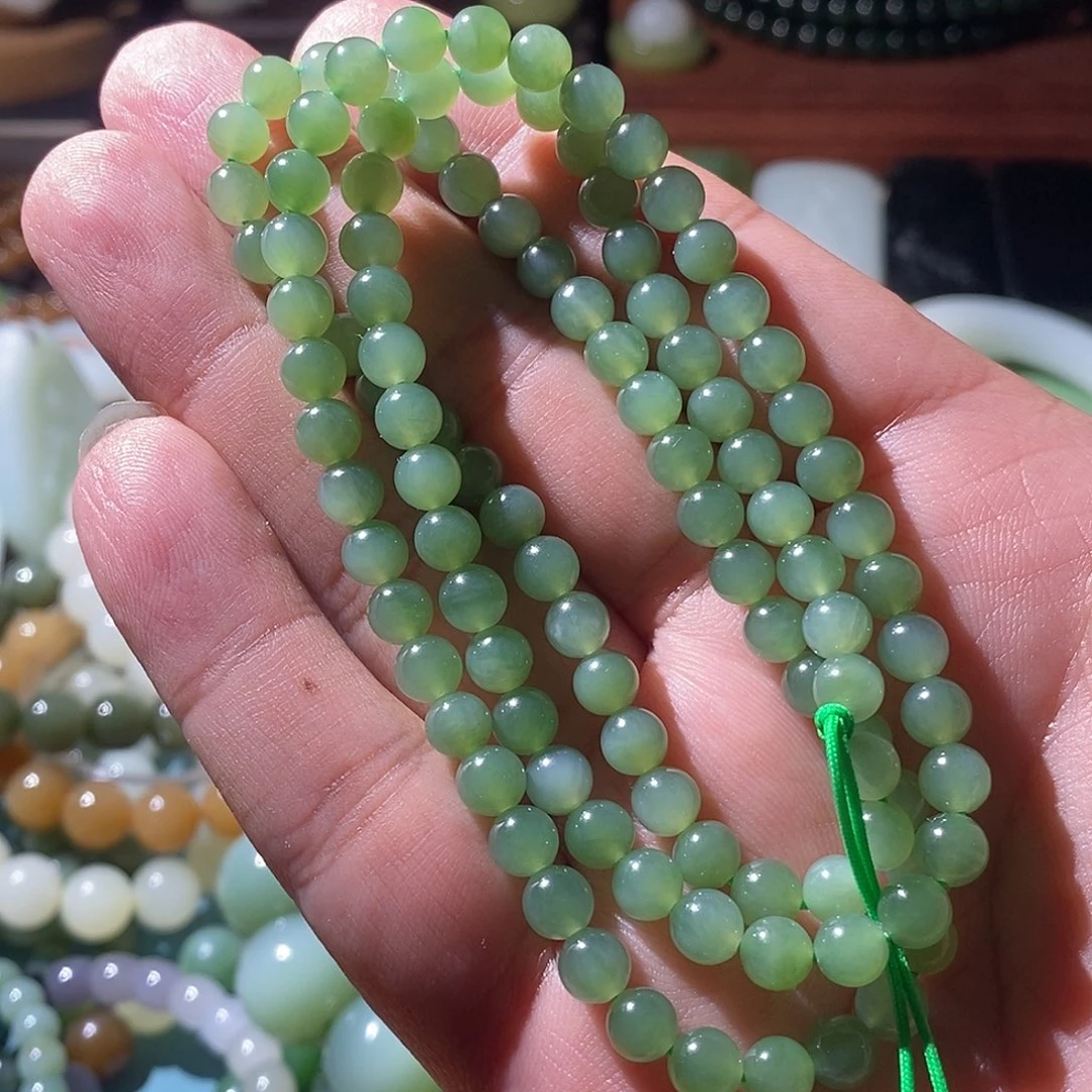 1***%和田玉未镶嵌手串