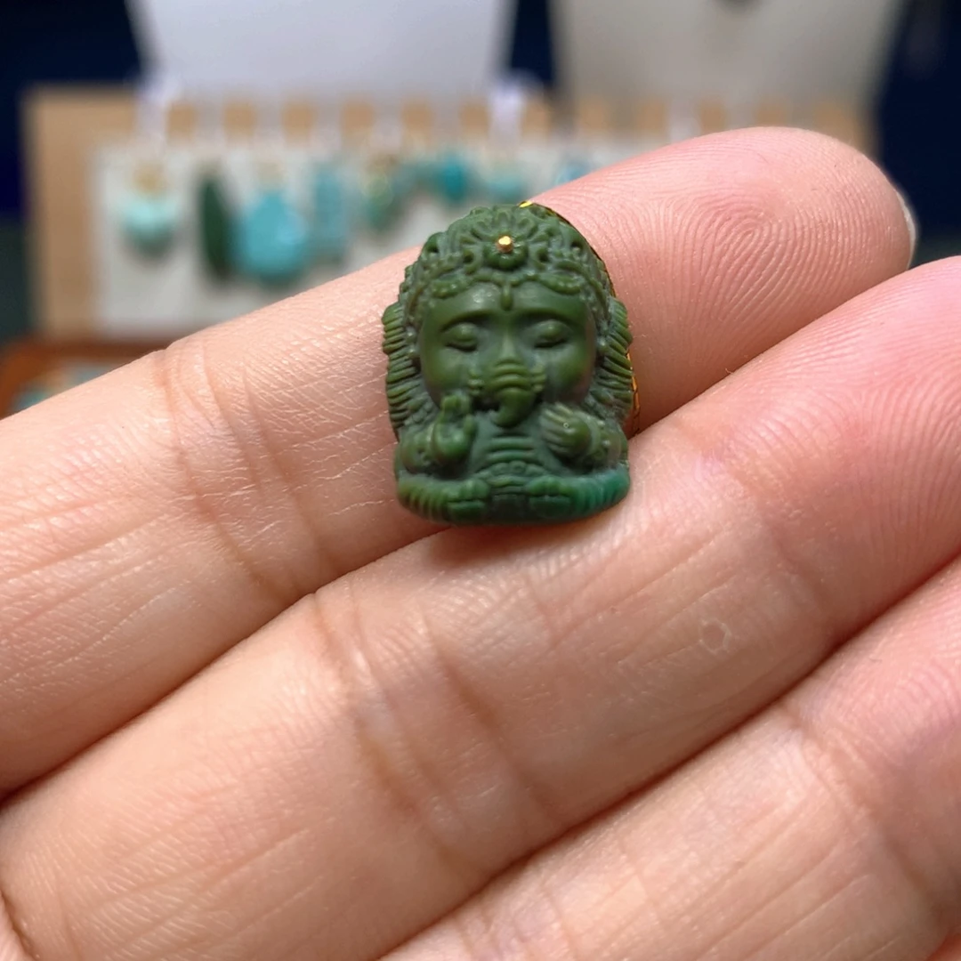 绿松石未镶嵌象神