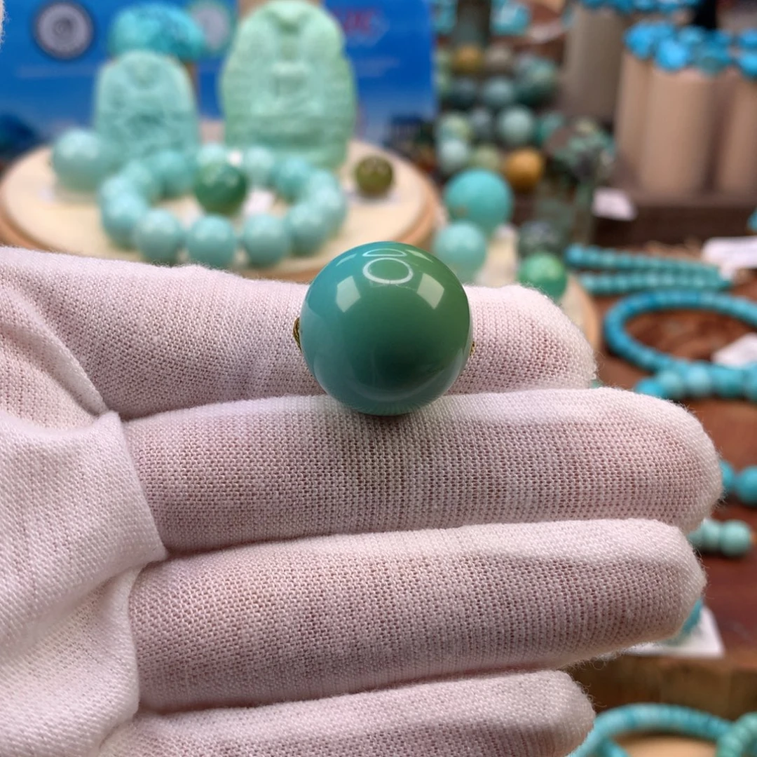 绿松石未镶嵌珠宝奇石19.5mm