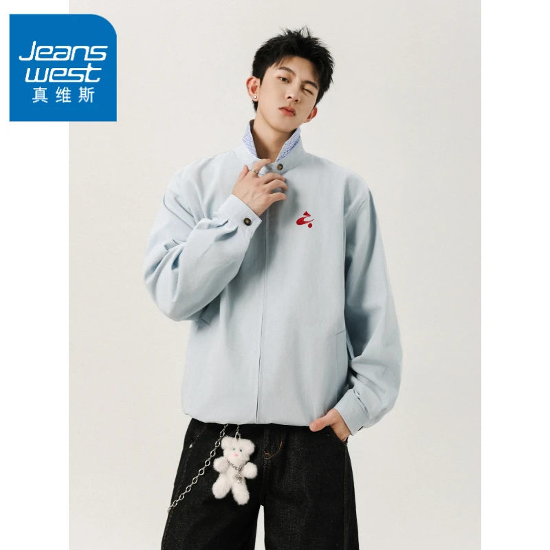 真维斯美式轻奢痞帅复古高级感美式cleanfit夹克秋季休闲百搭外套