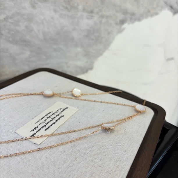 铜合金合成锆石项链 多个星芒罗盘项链XL2467