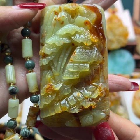 岫玉挂件未镶嵌挂件