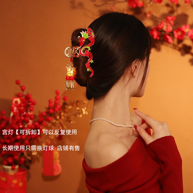 原创中国风蛇抓夹送女生老婆敦煌飞天设计高级感精致2025小众礼物