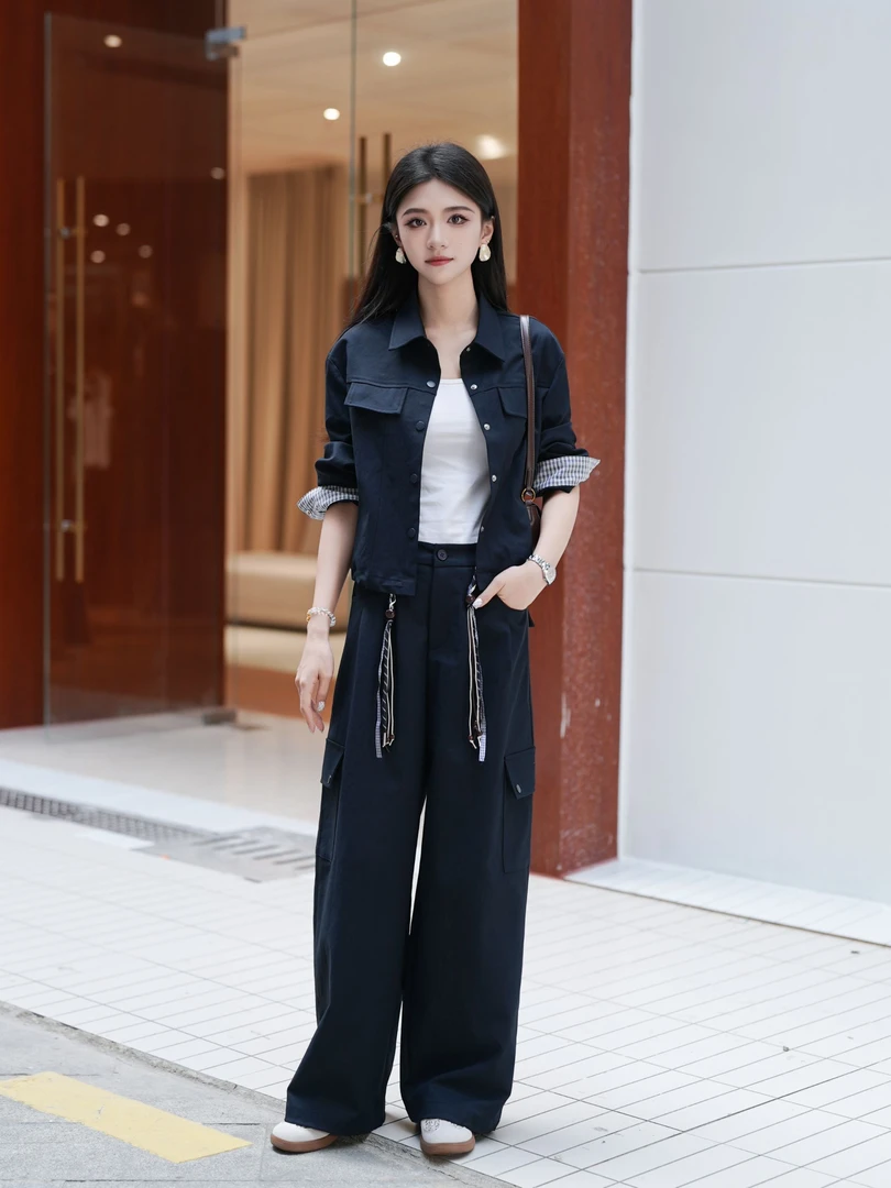 【佳欣】秋季新款2025气质减龄时尚遮肉显瘦宽松大码女装两件套