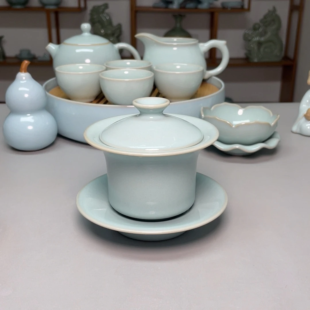 瓷赵琳老师马蹄盖碗带礼盒