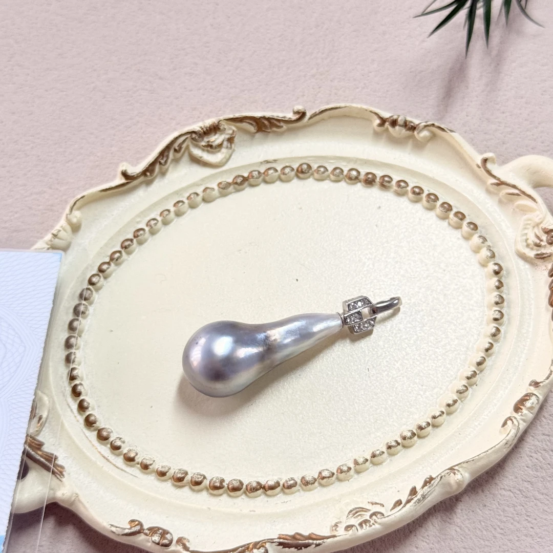 【六六中古】孤品简约百搭海水珍珠s925吊坠ew3193