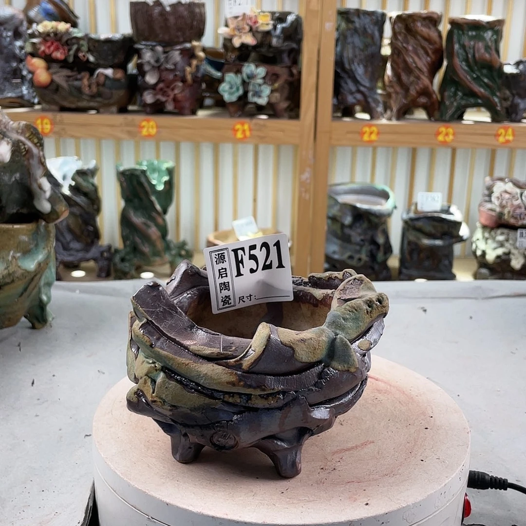 紫砂花盆手工制作默认微瑕521