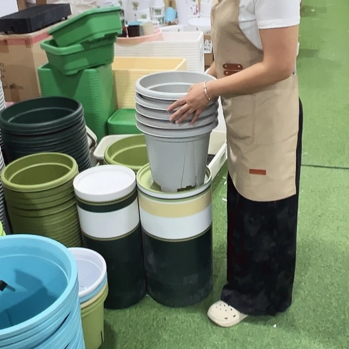 青山盆口32高28灰色无托5只