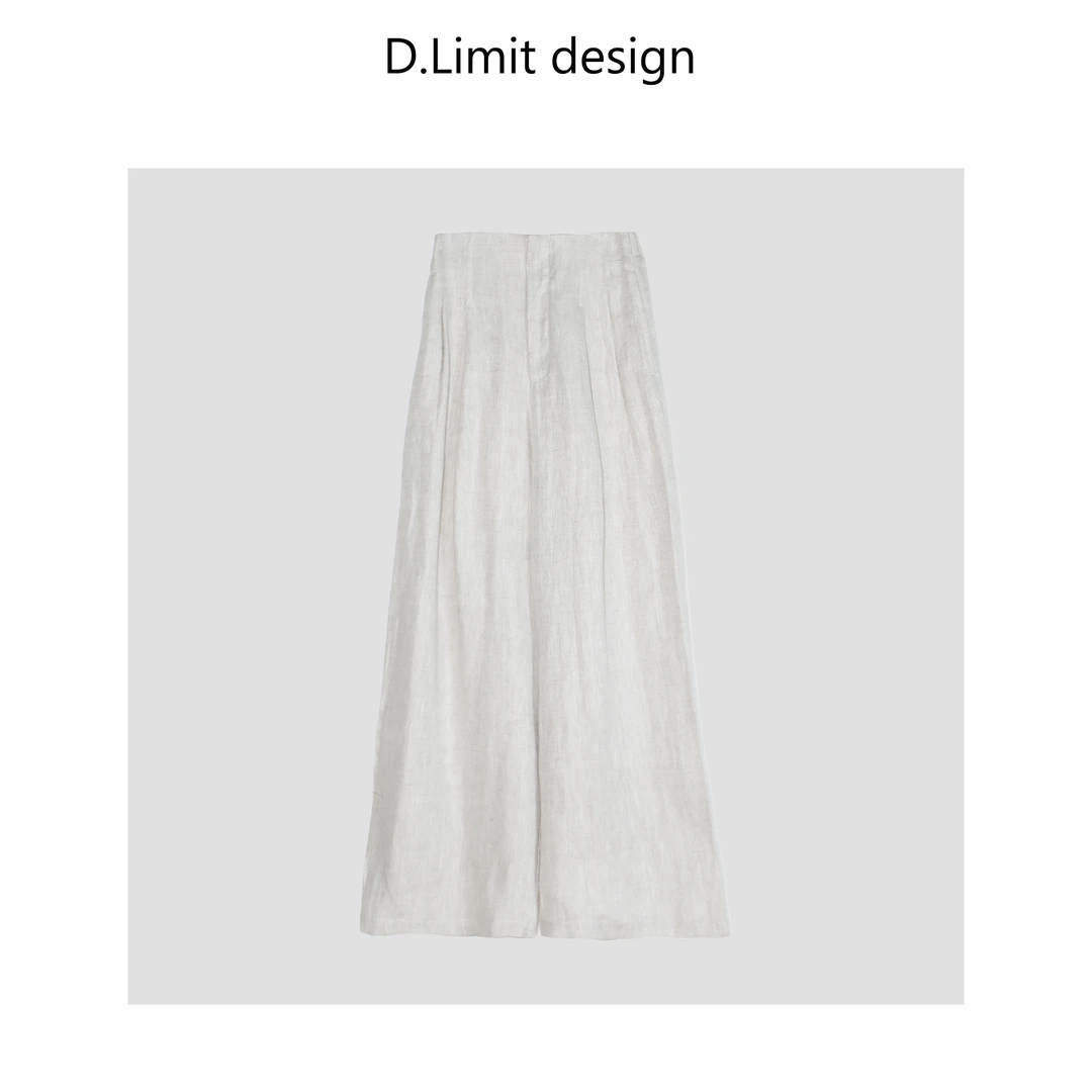 【D.Limit design】100亚麻气质慵懒松弛感阔腿裤DLMMK11
