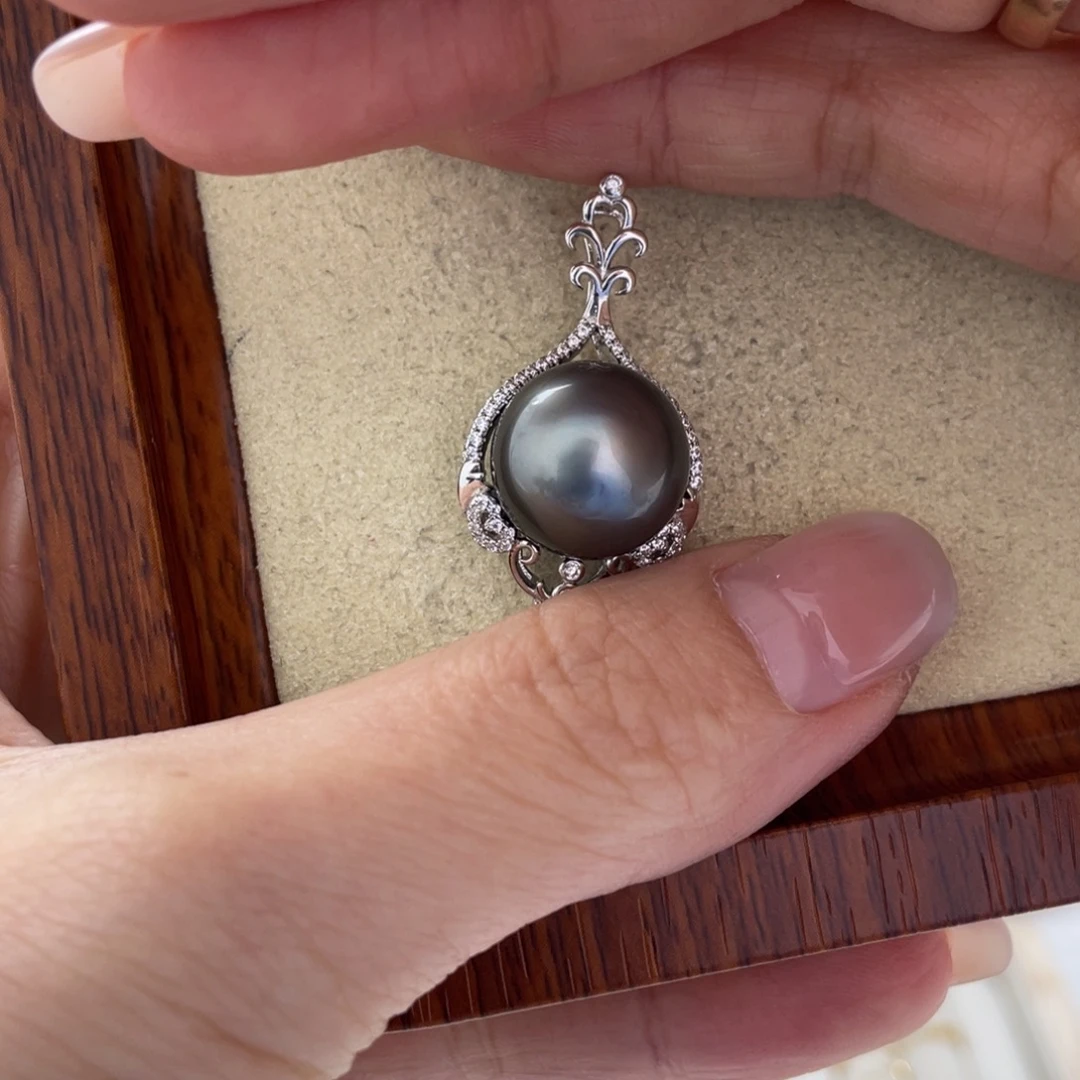 颈饰银S925镶嵌海水珍珠