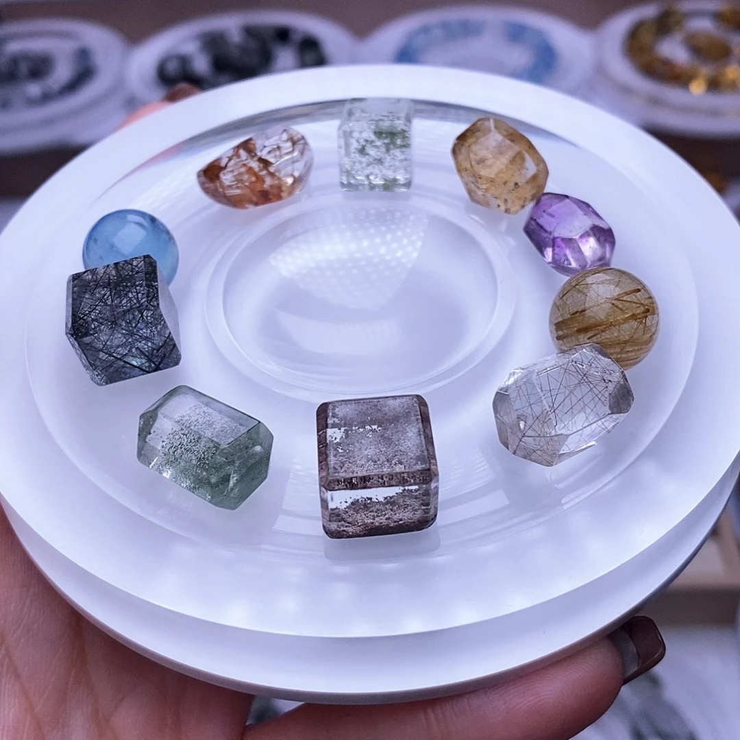 水晶天然水晶定制打孔不退不换未镶嵌