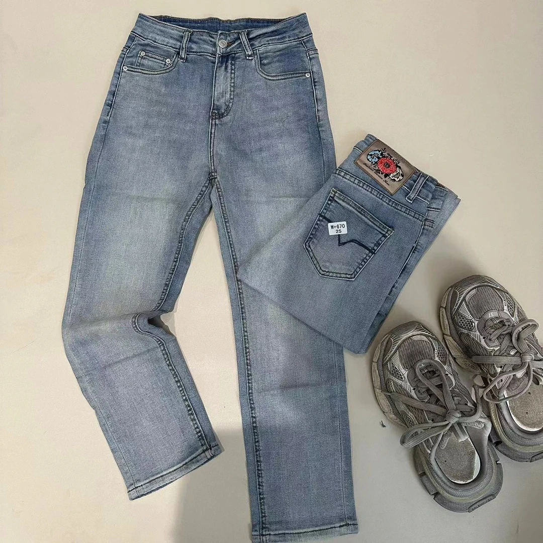 《姚家优麦汇》KH670春夏款水洗牛仔裤显瘦百搭新款裤子