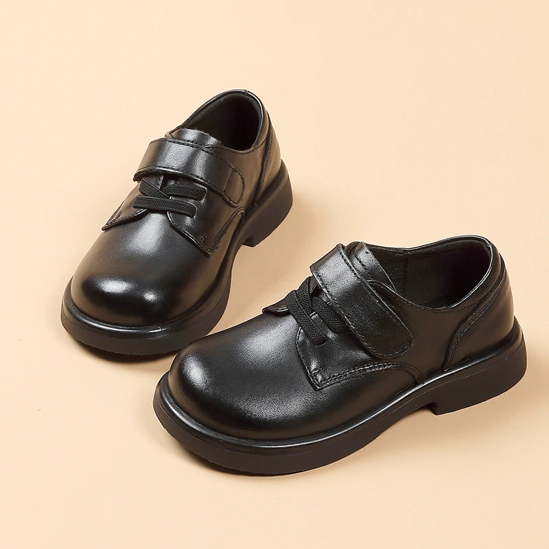 男孩英伦黑皮鞋鞋男童女童女宝小女孩新款爆款儿童乐福鞋纯男童鞋